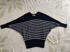 S&byP&D Vネック ドルマンニット ボーダー 38のサムネイル