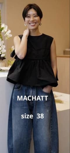 machattマチャット スクエアコットントップス新品未開封 MACHATT マチャット ノースリーブトップス 黒 - メルカリ