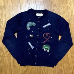 MUVEIL 異素材切り替え 刺繍ロングカーディガン 美品 ミュベール MUVEIL ブーケ刺繍カーディガン | KOKO