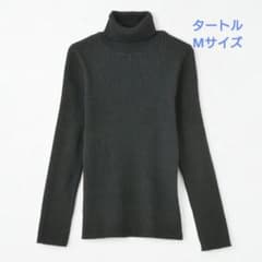 新品☆しまむら×ＭＵＭＵさんコラボ☆タートルネックリブニット♪ブラック　Mサイズのサムネイル