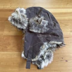 【美品】ブラウンフライトキャップ 耳あて付きのサムネイル