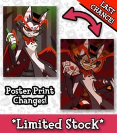 Hazbinhotel ハズビンホテル　レンチキュラーポスター　ハスク Hazbinhotel ハズビンホテル レンチキュラーポスター ハスク - メルカリ