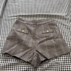 グレンチェック柄 ショートパンツ ゴールドボタンのサムネイル