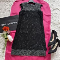 美品】DOLCE&GABBANA ツイードワンピース ノースリーブ 36 膝丈 - メルカリ