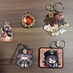 原神 胡桃 キーホルダー4種+1のサムネイル