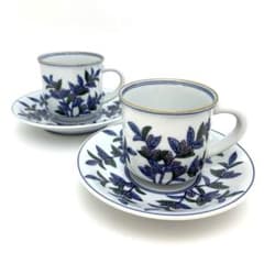 源右衛門窯 有田焼 染錦紫式部 ペア コーヒーカップ＆ソーサー - メルカリ