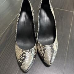値下げ！ECCO エコー パイソン柄 パンプス ハイヒール 35