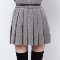 EMODA チューズプリーツニットミニスカート Fサイズ グレーのサムネイル