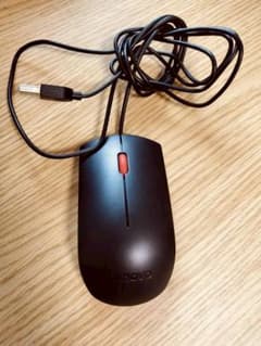 Lenovo 純正 有線マウス ブラックのサムネイル