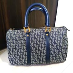 ディオール Christian Dior トロッター キャンバス ボストンバッグ