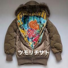 ツモリチサト ベロア＆シルク異素材ダウンリバーシブルコート Mサイズ