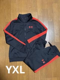 アンダーアーマー キッズ ジャージ 黒/赤 YXLのサムネイル