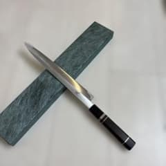 新品 和包丁 刺身包丁 柳刃 尺寸 鏡面磨き V金10号 黒檀黒水牛角八角柄 6364 梵静刃物 切付型牛刀 尺寸 V金10号 刺身包丁 黒檀黒水牛角