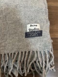 値下げ☆Acne Studios ウールマフラー グレー 旧タグ - メルカリ