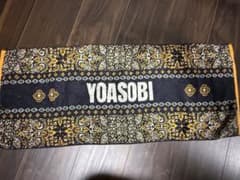 YOASOBI 電光石火 ペイズリー柄 フェイスタオル 黒×オレンジのサムネイル