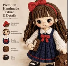 編み物キット リボンヘアバンドの少女のサムネイル