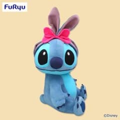ディズニー】スティッチ うさ耳むすび リボン ぬいぐるみ 特大BIG※最終値下げ