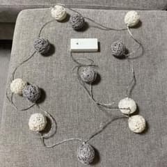 IKEA ライト TYP J1805 ホワイト・グレー ラタン風ボールのサムネイル