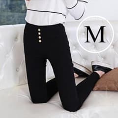 【新品】スキニーパンツ M 黒 レディース ハイウエスト ストレッチ 細身 美脚のサムネイル