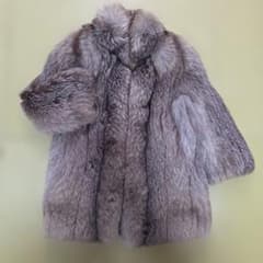 ブルーフロストフォックス　エンバ　ファーコート　Lサイズ相当　総丈67cm EMBA ファーコート 総丈81cm Lサイズ相当 ブルーフロストフォックス