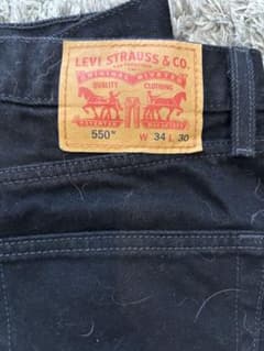 Levi's 550 ブラックデニムパンツ W34 L30のサムネイル
