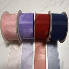 オーガンジーリボン38mm 4色セットのサムネイル