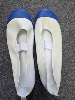 Achilles 上履きスクールシューズ 白 青 新品24cm バレーシューズ