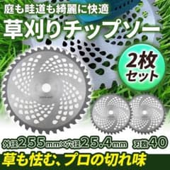 2枚セット チップソー 255mm 40枚刃 替え刃 カッター 草刈機 雑草 G