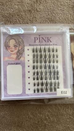 PINK つけまつげ E02 部分用 束感タイプのサムネイル