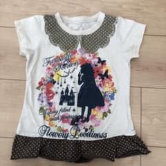 フラワー柄シルエットTシャツ 100cmのサムネイル