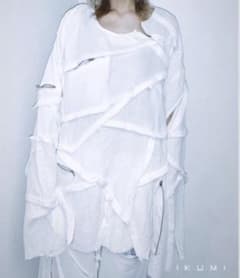 IKUMI GAUZE LONG T長袖 ガーゼロングTシャツ ホワイトのサムネイル