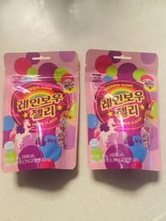 韓国菓子大人気！新食感レインボーグミ2袋のサムネイル