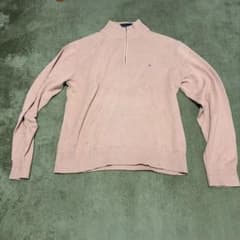 TOMMY HILFIGER ハーフジップ ニット ベージュ XLのサムネイル