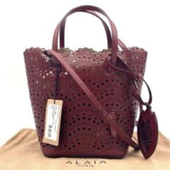 未使用級】アライア VIENNEウェーブ ハンドバッグ 2way ショルダー 