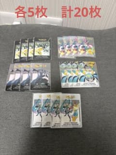 20장 포켓몬 하츠네 미쿠 포케믹 라라포토 특전 클리어 카드 전 5종