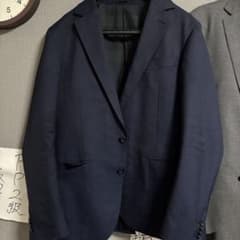 メンズ ネイビー ビジネススーツ セットアップのサムネイル