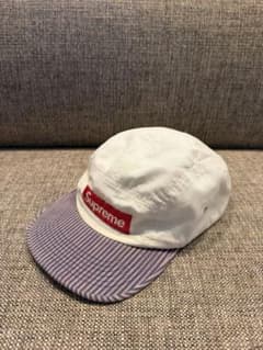 Supreme ワークキャップ ホワイト Supreme ワークキャップ ホワイト/ネイビー - メルカリ