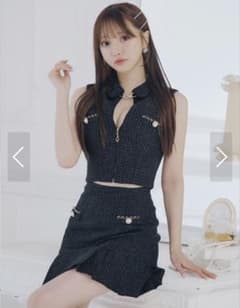 Jewels Sサイズ ダークグレー ツイード タイトスカートセットのサムネイル
