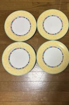 Villeroy&Boch プレート 4枚セット イエロー カラフルドット　大皿のサムネイル