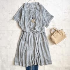 イオコムイオ センソユニコ 2023 綿 半袖ワンピース 花柄 刺繍