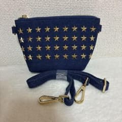 新品未使用　GLAMJAM デニム スタッズ ポーチSのサムネイル