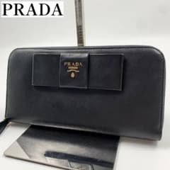 ✨極美品✨】プラダ 長財布 サフィアーノレザー リボン ブラック | Mercari