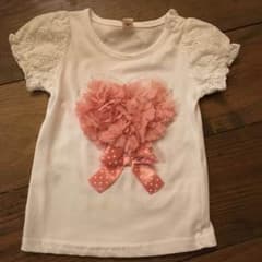 Tシャツ☆キッズ可愛いハート^ ^のサムネイル