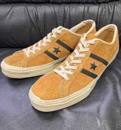 三つ星USA製70sコンバース ジャックスター マスタード スエード121/2 