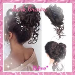 エクステ 2/33暗めのブラウン カール ヘアクリップ 楽ちん 手間無しI