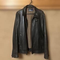 Polo by Ralph Lauren ブラックレザージャケット Lサイズのサムネイル