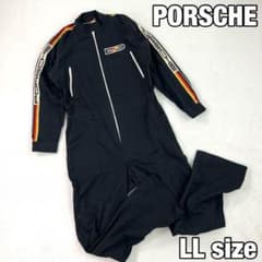 Rare [PORSCHE] Racing Team Jumpsuit All-in-One Black LL