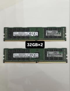 Samsung HPE メモリー 32GB DDR4 2枚セット 本体 Samsung HPE メモリー 32GB 2枚セット 本体 - メルカリ