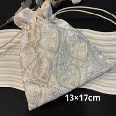 インド刺繍 巾着袋 小物入れ ハンドメイドのサムネイル