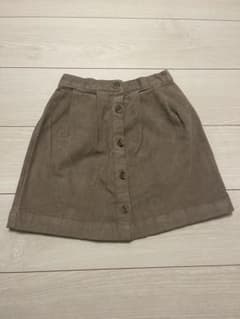 未使用新品　120〜140コーデュロイブラウンスカートのサムネイル